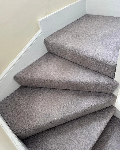 Carpeted stairs