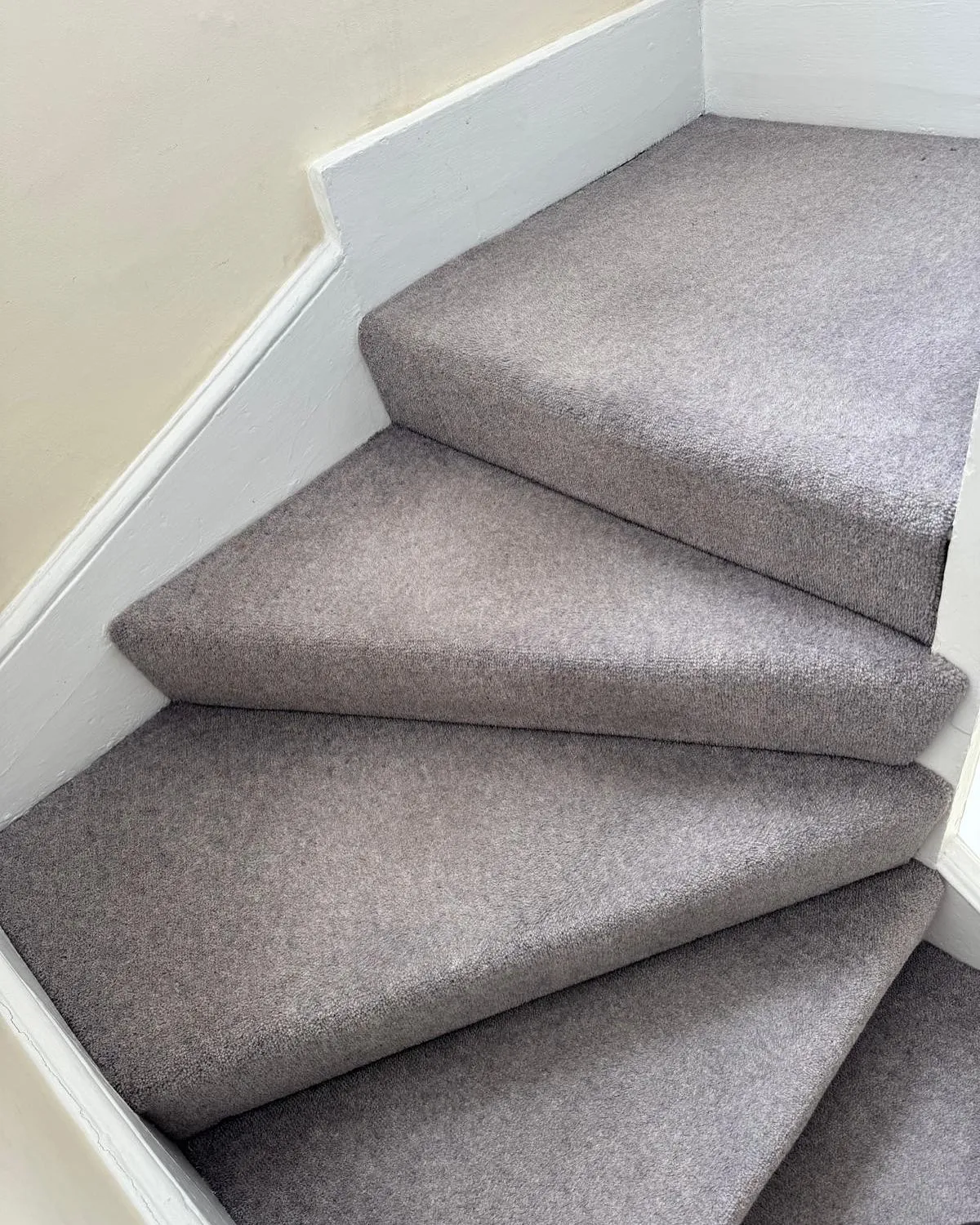 Carpeted stairs